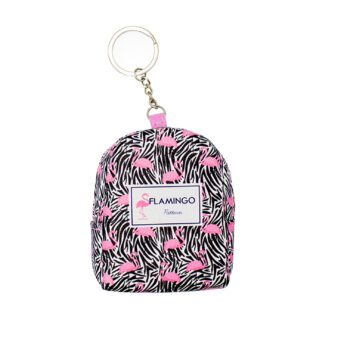 “Flamingo” Backpack Keychain Wallet