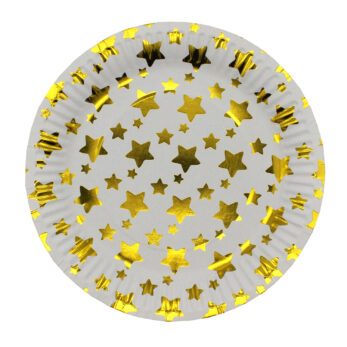Birthday Party Plates with Stars 10pcs 25cm.