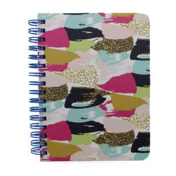 Spiral Notebook Colorful Horizontal Pattern A5