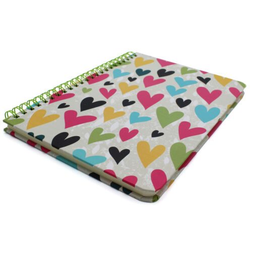 Spiral Notebook “Hearts” Colorful A5