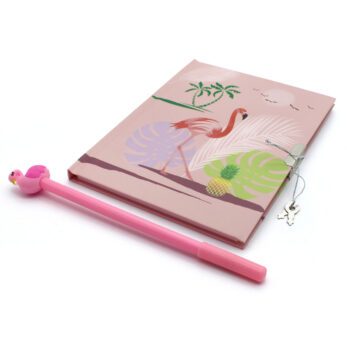 Σετ Σημειωματάριο-Ημερολόγιο Φλαμίνγκο Ροζ με στυλό