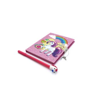 Σετ Σημειωματάριο-Ημερολόγιο Μονόκερος καλπάζον Ροζ  με στυλό
