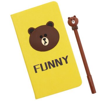 Σετ Σκληρόδετο Σημειωματάριο με Στυλό Αρκούδα “Funny”